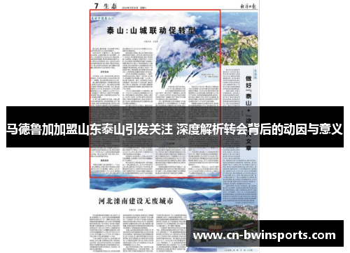 马德鲁加加盟山东泰山引发关注 深度解析转会背后的动因与意义
